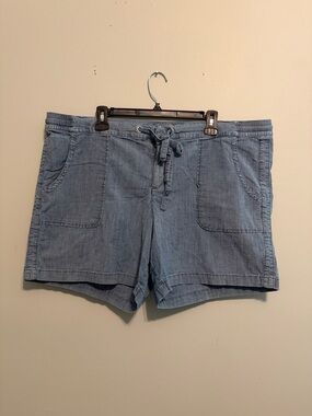 Casual Drawstring Women’s Shorts - Light Blue